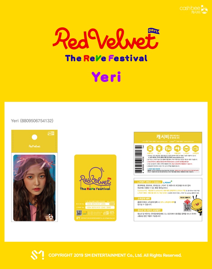 Visuel Cashbee card Red Velvet Yeri