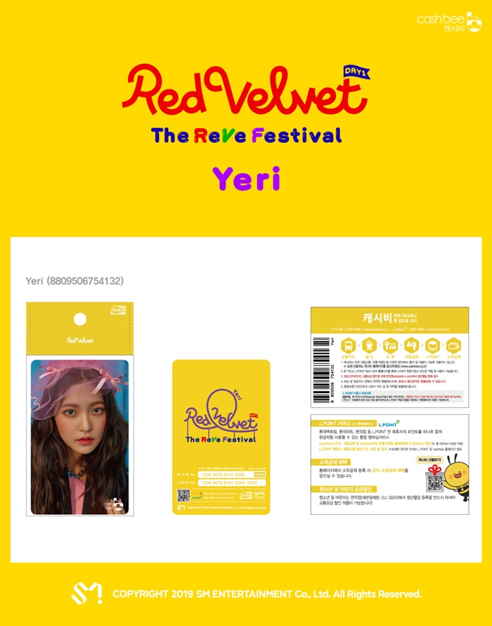 Visuel Cashbee card Red Velvet Yeri