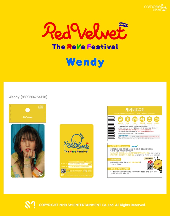 Visuel Cashbee card Red Velvet Wendy