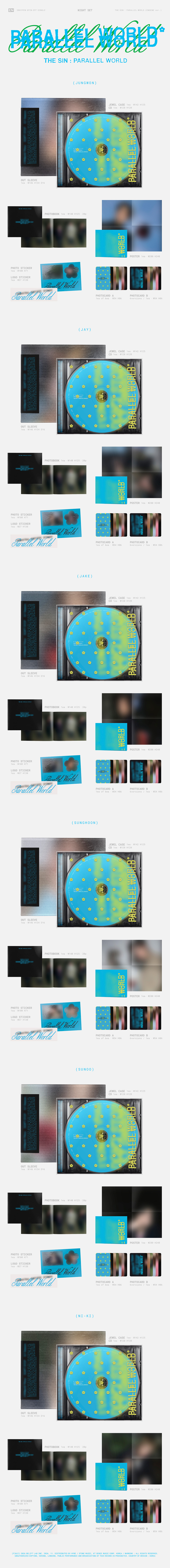 [SET BONUS WV] ENHYPEN - THE SIN : PARALLEL WORLD - Single Album Vol.1 ...