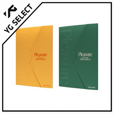 [SET BONUS YG SELECT] TREASURE - PLEASURE - Special Mini Album (YELLOW + GREEN Ver.)