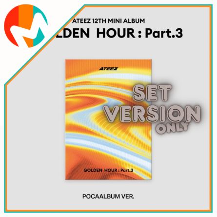 [SET POB MS] ATEEZ - GOLDEN HOUR : Part.3 - Mini Album Vol.12 (POCA ver.)