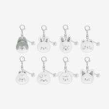 Stray Kids - [dominATE : celebrATE] Merch - SKZOO FACE KEYRING SILVER Ver.
