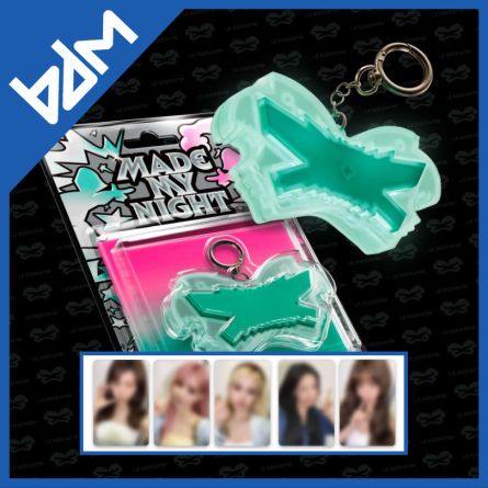 [POB BDM] LE SSERAFIM - Made My Night - Single Album Vol.2 Glow Clicker Keychain (Mint ver.)